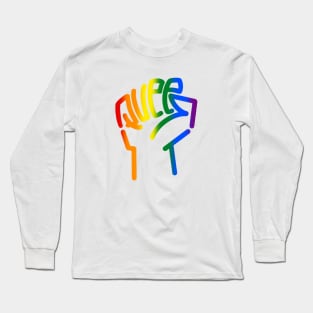 Queer power rainbow version Long Sleeve T-Shirt